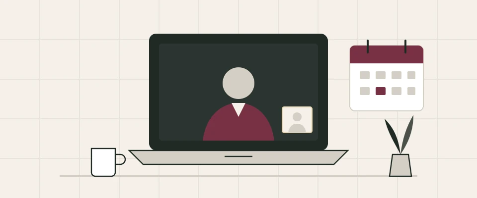 Consulta online con un abogado de Aguado Abogados por videollamada desde un portátil